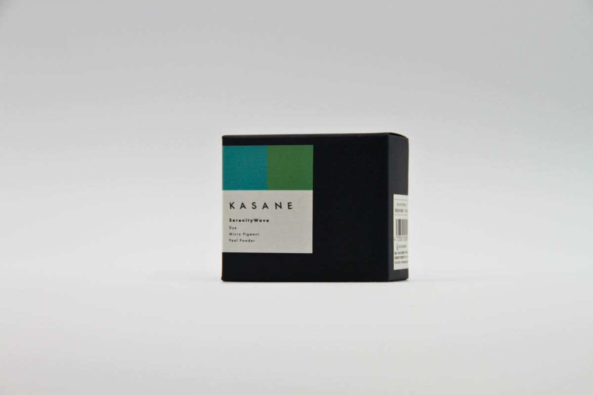 TAG Stationery Kasane Serenity Wave — Encre pour plume trempée et pinceau bleu aqua-seafoam avec paillettes bleues et nuançage expressif (25ml)