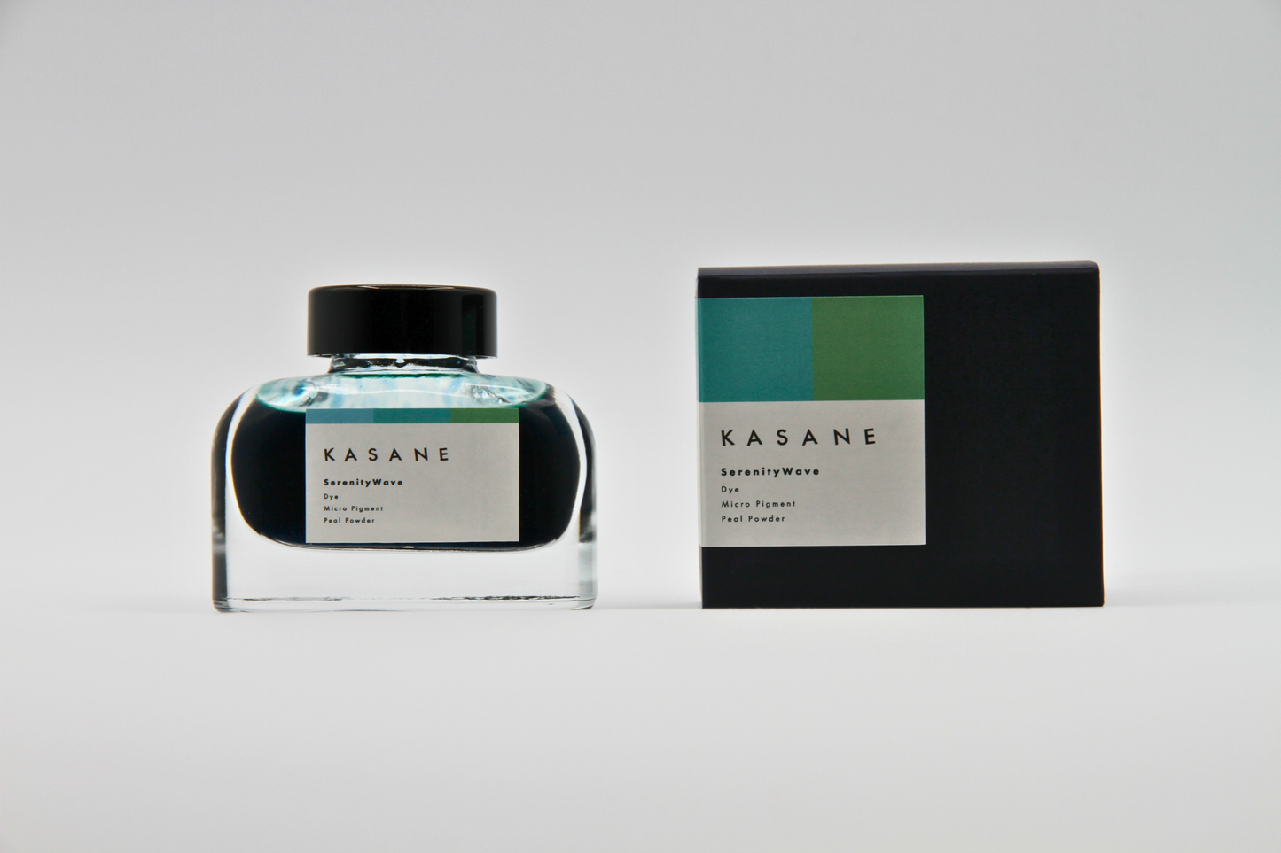 TAG Stationery Kasane Series Serenity Wave — Aqua-Seafoam Blue with Blue Shimmer and Expressive Shading Dip Pen & Brush Ink (25ml)