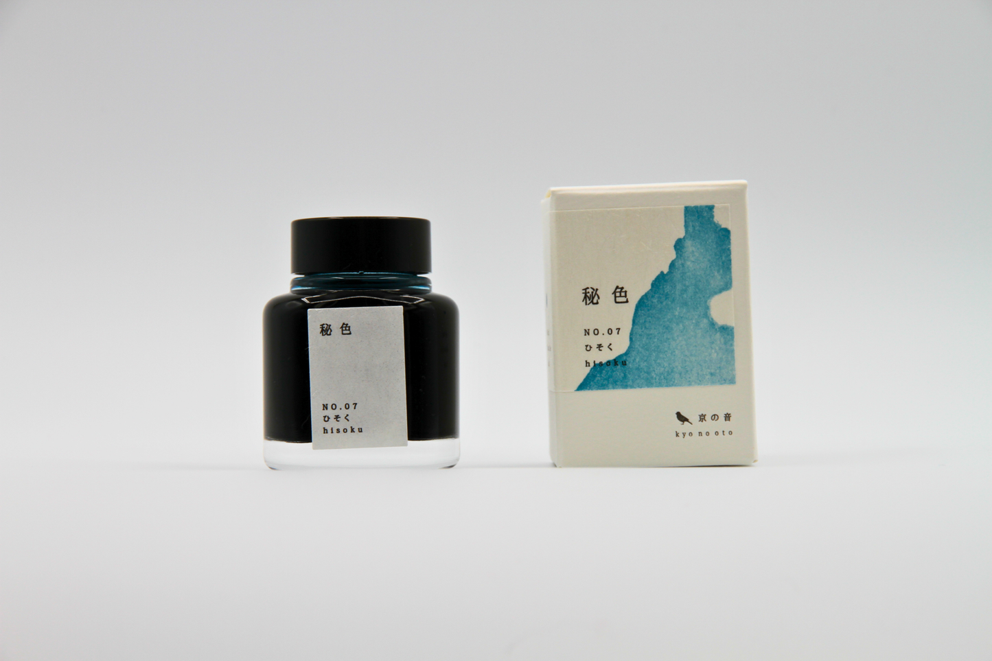 TAG Stationery Kyo No Oto Hisoku (秘色) — Misty Celadon Blue-Green with Expressive Shading Fountain Pen Ink (40ml)