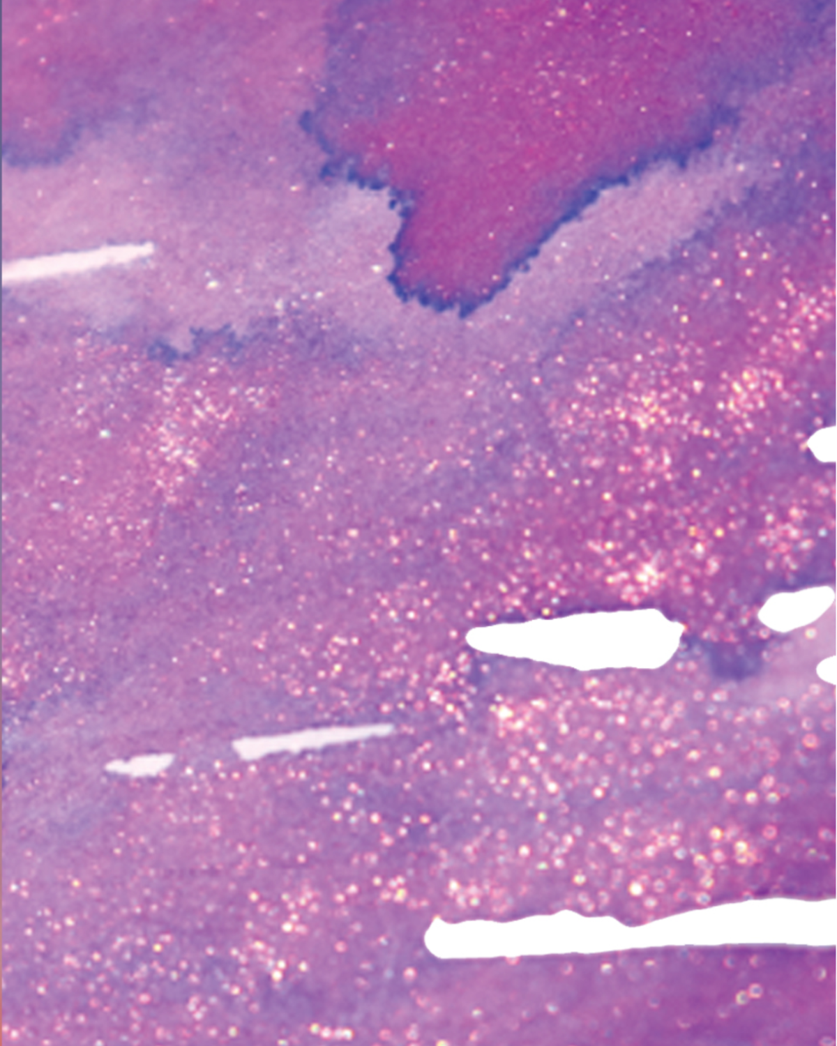 Dominant Industry Perle 020 Coucher de Soleil (Sunset) — Encre Stylo Plume Lavande Douce, Paillettes Dorées & Reflet Métallique Bleu (25ml)