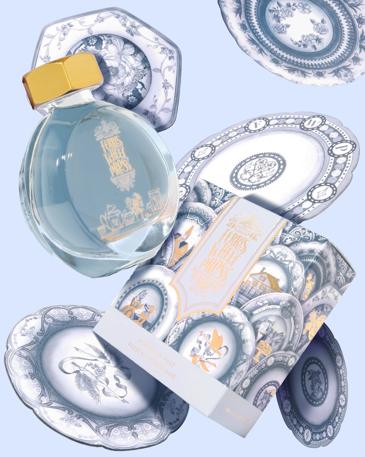 Ferris Wheel Press « Passé en Porcelaine » (Porcelain Past) Encre à ombrage élevé (10 ml/38 ml)