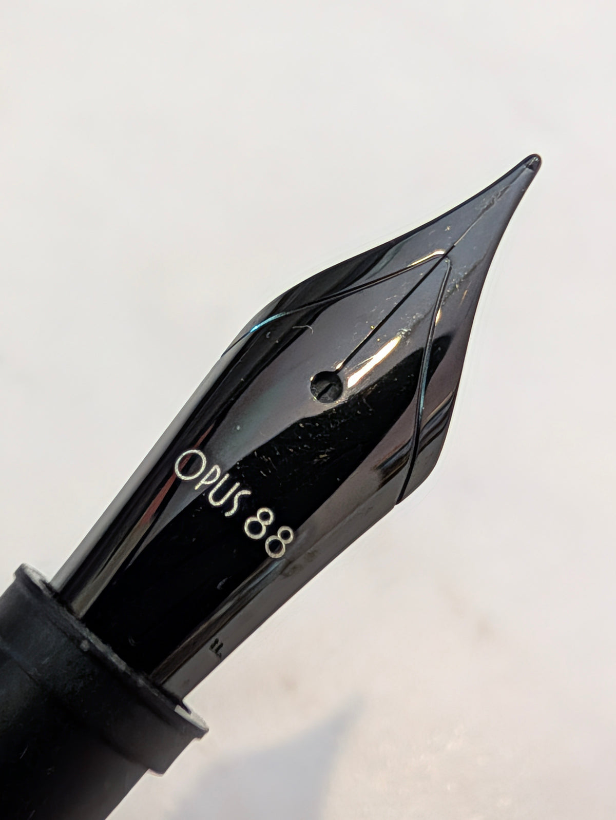 Opus 88 #12 PVD Black Replacement Fountain Pen Nib — JoWo #6 Nib, Feed & Housing
