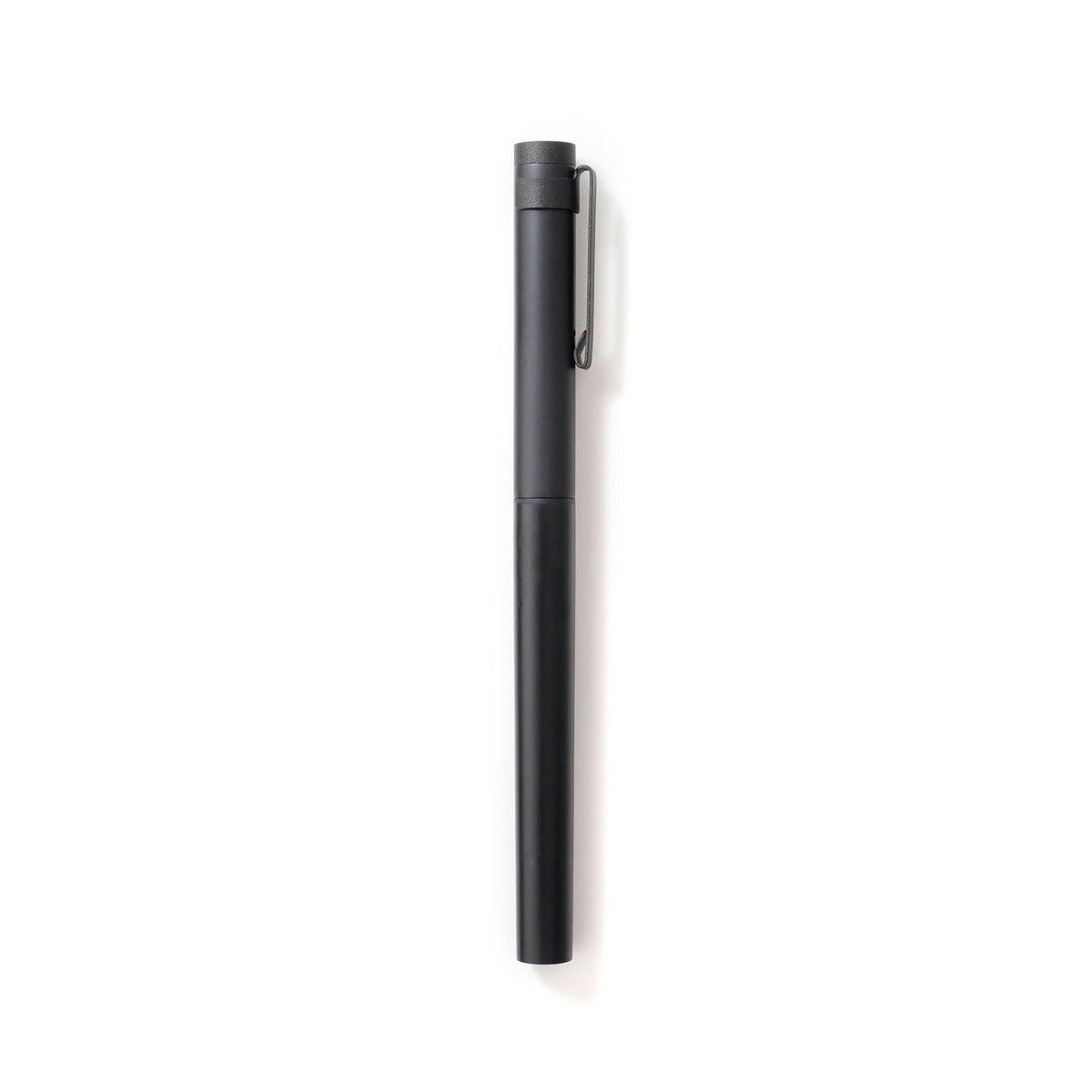 Stylo-Plume Aluminium Kakimori — Corps Noir Mat à Plume Allemande F/M Interchangeable, Fabriqué au Japon