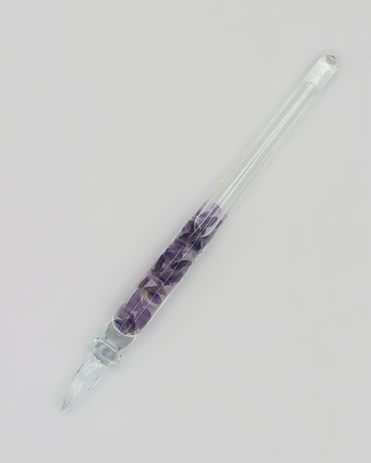 Matsubokkuri - Storm Glass+ Améthyste | Stylo en verre