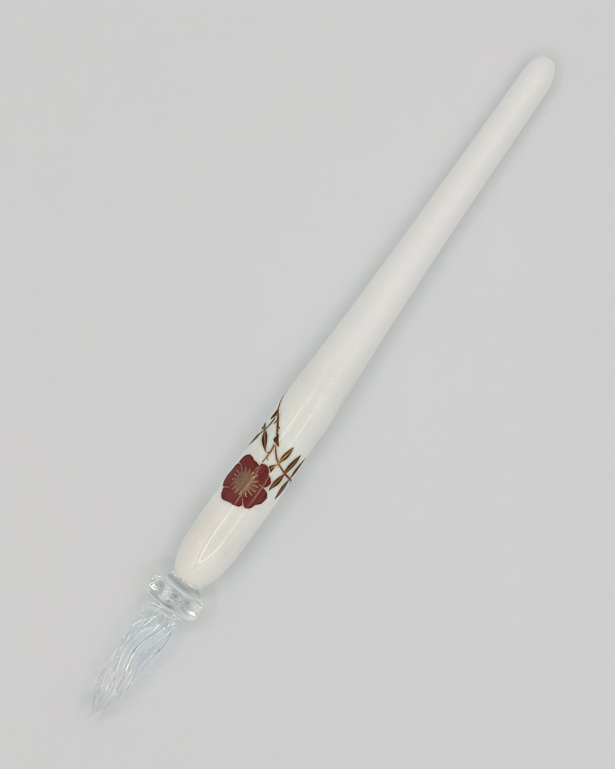 Matsubokkuri - Maki-e Takane-bara (White) | Glass Pen
