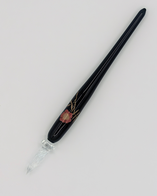 Matsubokkuri - Maki-e Takane-bara (Black) | Glass Pen
