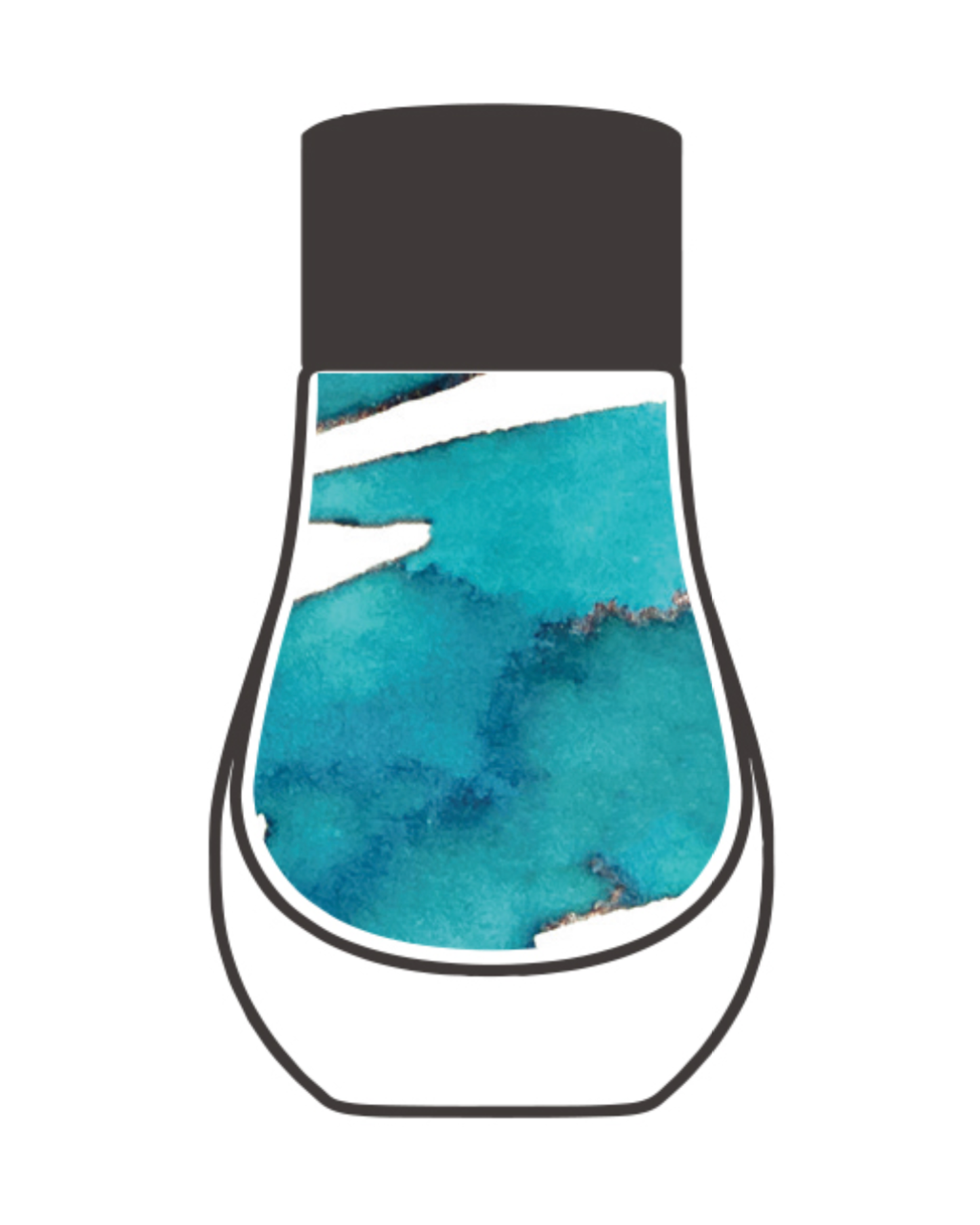 Dominant Industry Standard 115 Lake — Clear Blue-Green, Medium Shading Fountain Pen Ink (25ml)