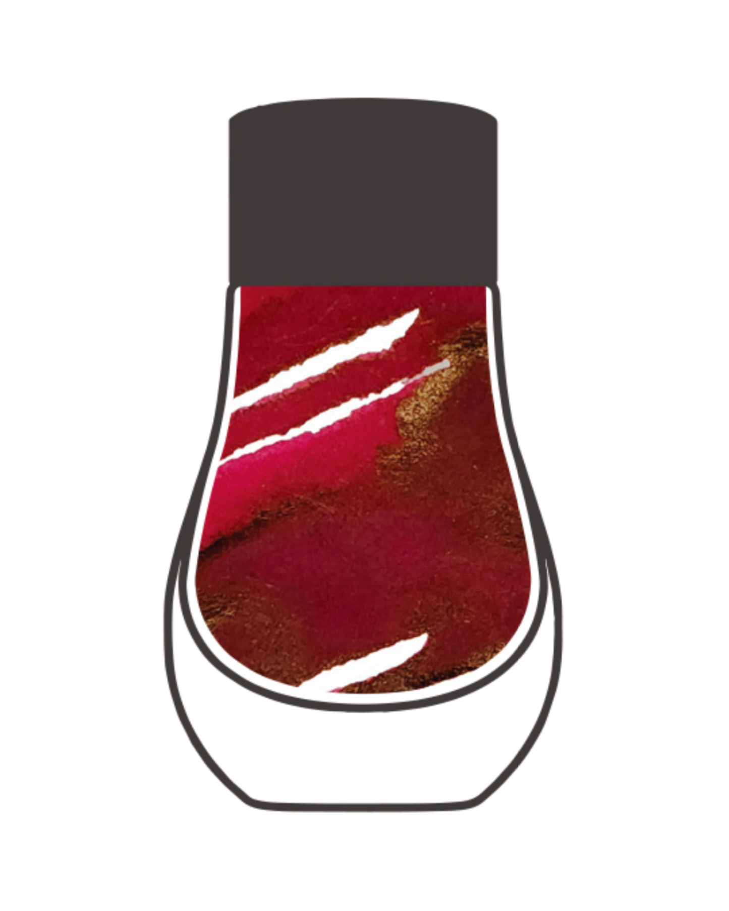 Dominant Industry Standard 101 Romania Red — Deep Red, Brown Sheen Fountain Pen Ink (25ml)