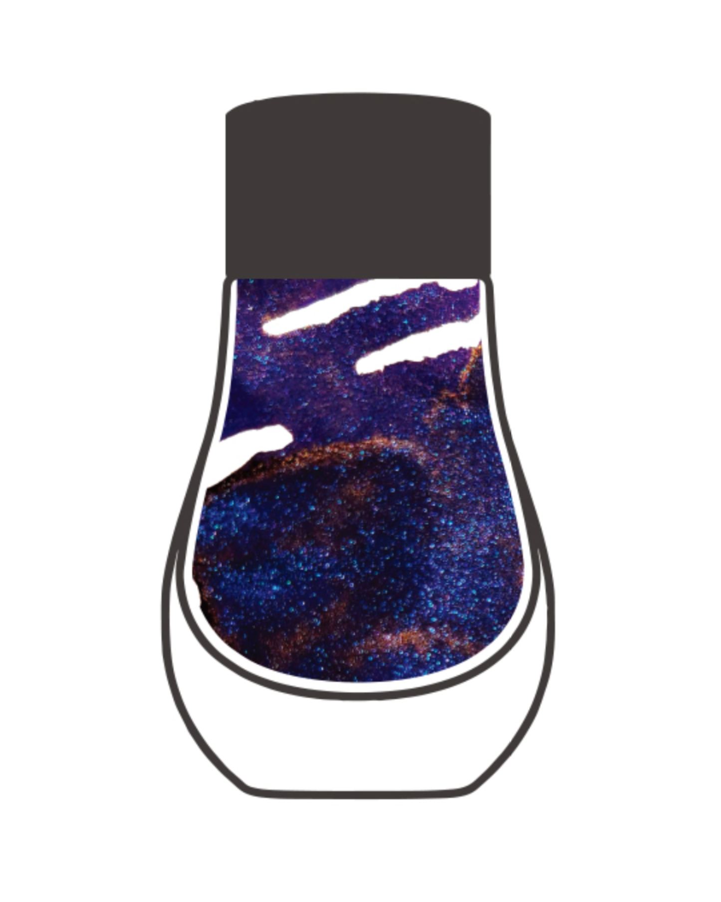 Dominant Industry Pearl 018 Tanzanite — Deep Purple, Blue Shimmer & Copper Sheen Fountain Pen Ink (25ml)