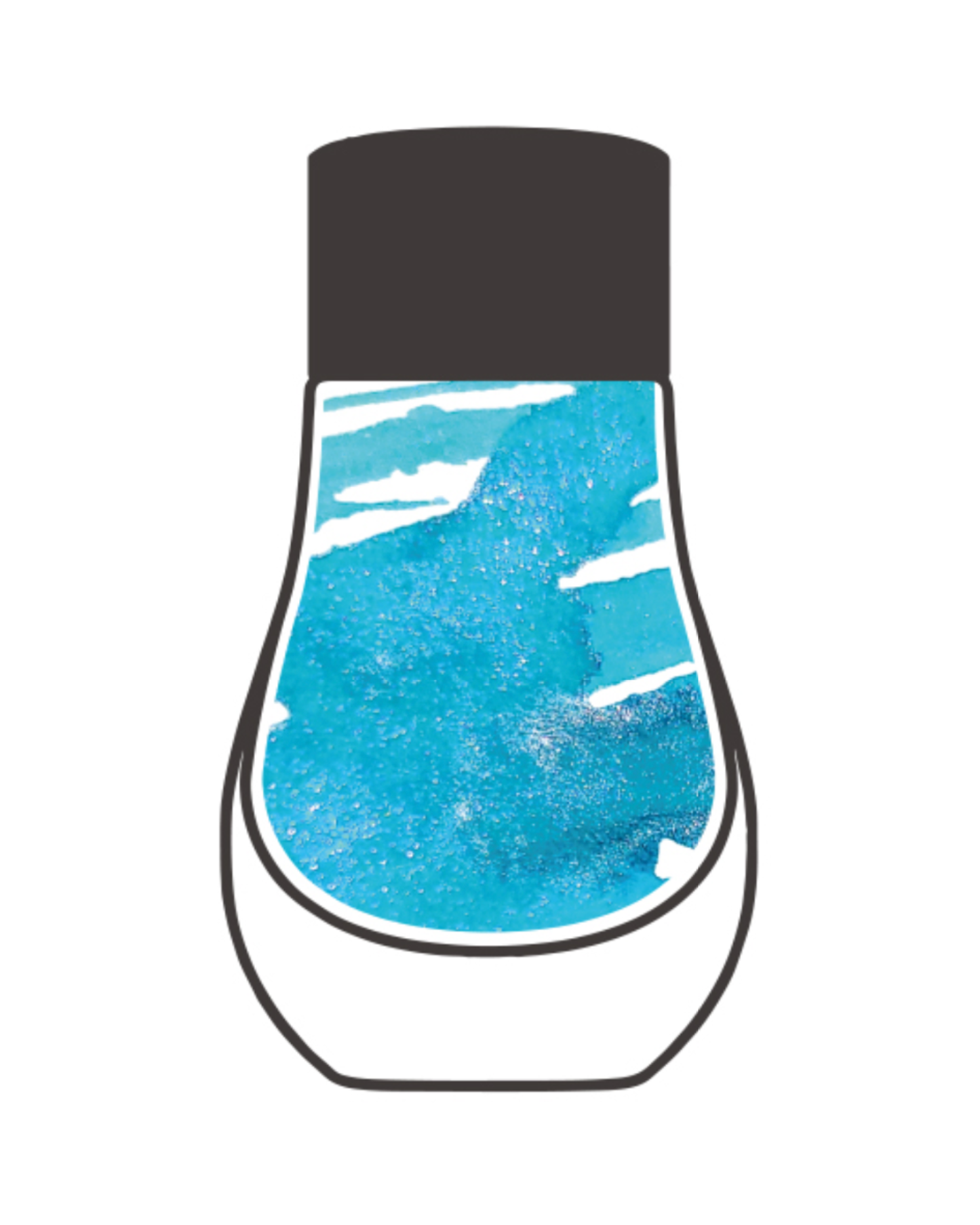 Dominant Industry Pearl 023 Horizon — Turquoise, Purple Shimmer & Pearlescent Sheen Fountain Pen Ink (25ml)