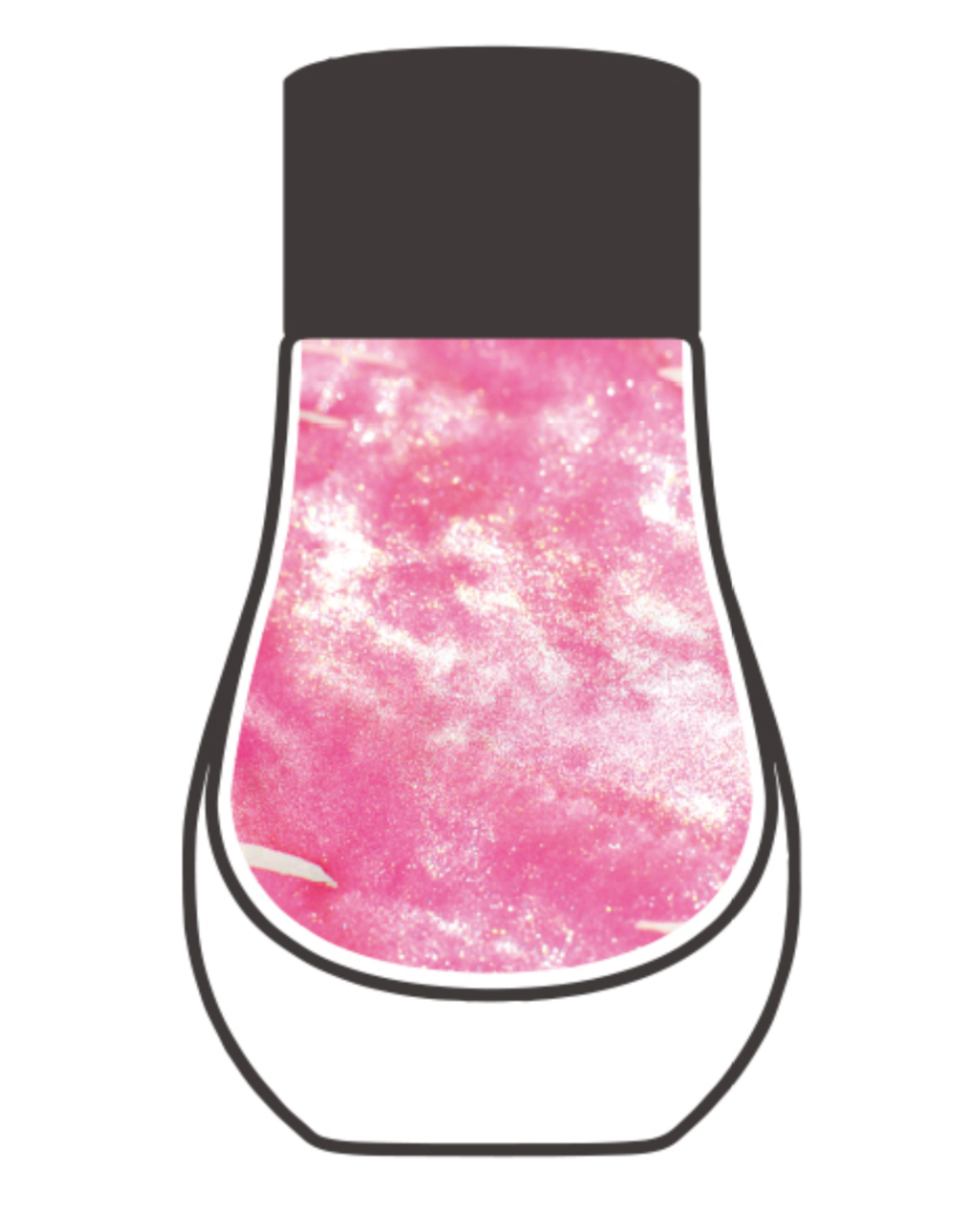 Dominant Industry Pearl 031 Daydream — Bubblegum Pink, Silver Shimmer Fountain Pen Ink (25ml)