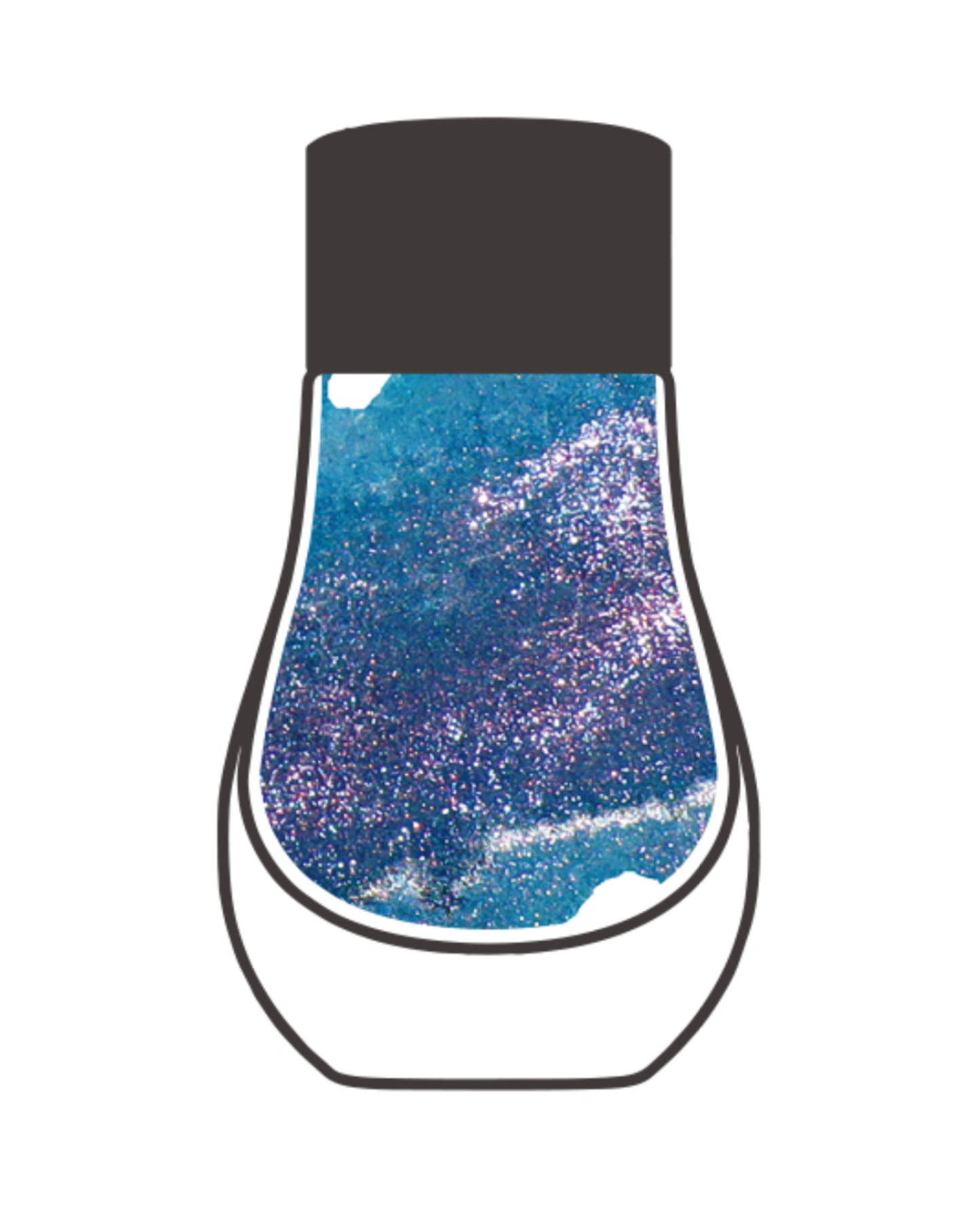 Dominant Industry Pearl 027 Les Nymphéas : les Nuages — Pale Blue, Pink Shimmer & Glossy Sheen Fountain Pen Ink (25ml)