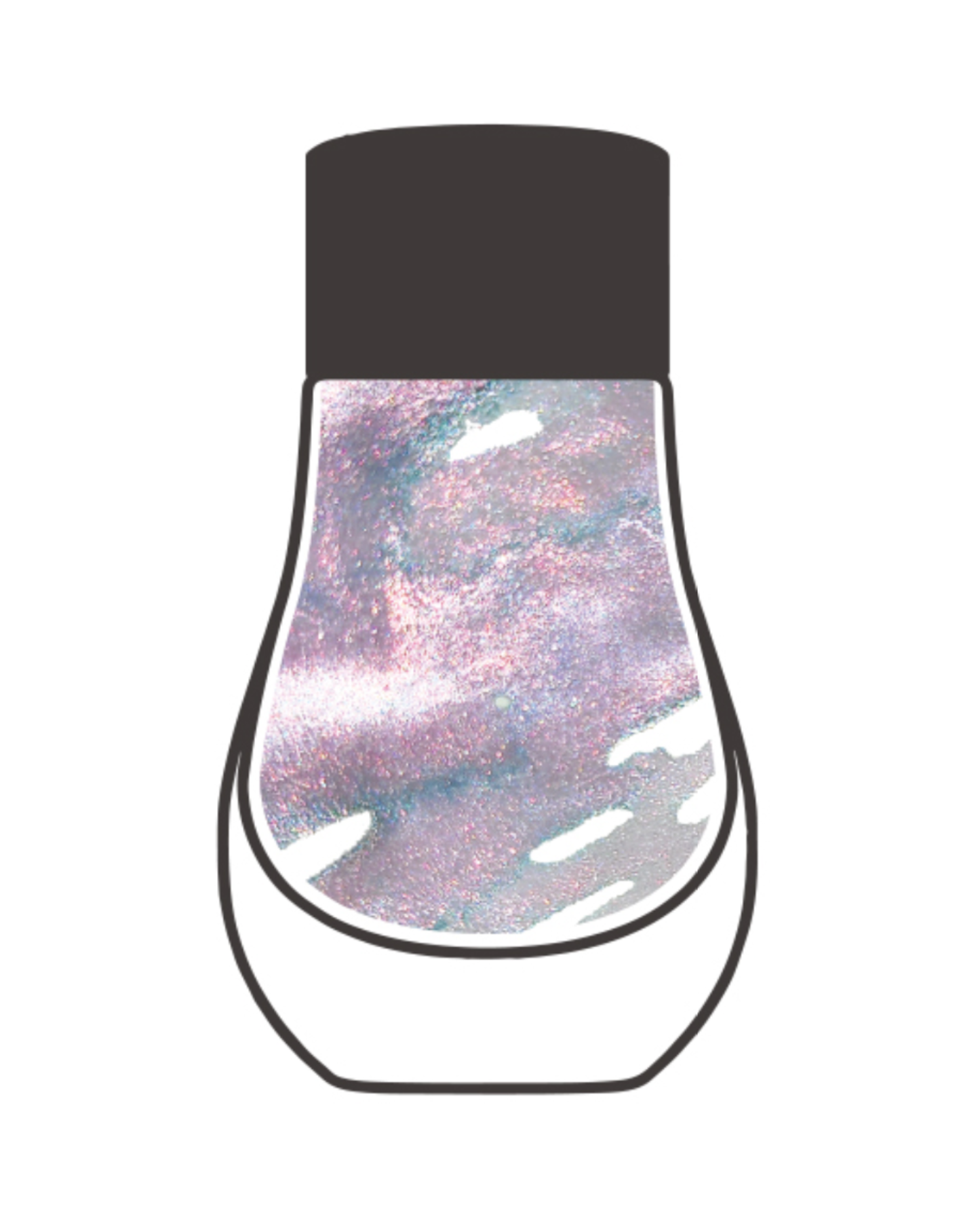 Dominant Industry Pearl 022 Early Spring — Cool Grey-Pink, Rose Gold Shimmer & Green Shading Fountain Pen Ink (25ml)