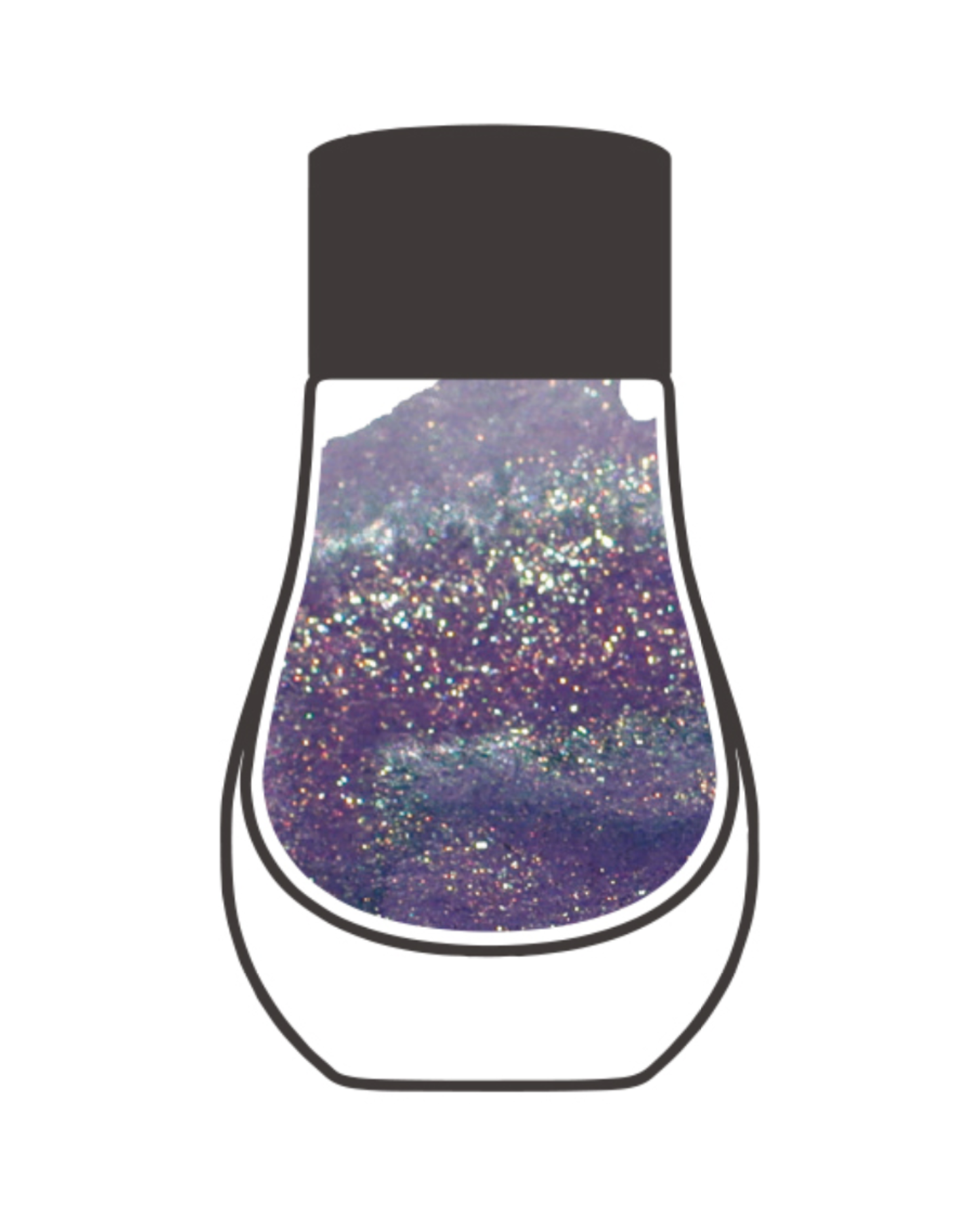 Dominant Industry Pearl 026 Les Nymphéas Matin — Pale Purple, Gold Shimmer & Baby Blue Sheen Fountain Pen Ink (25ml)