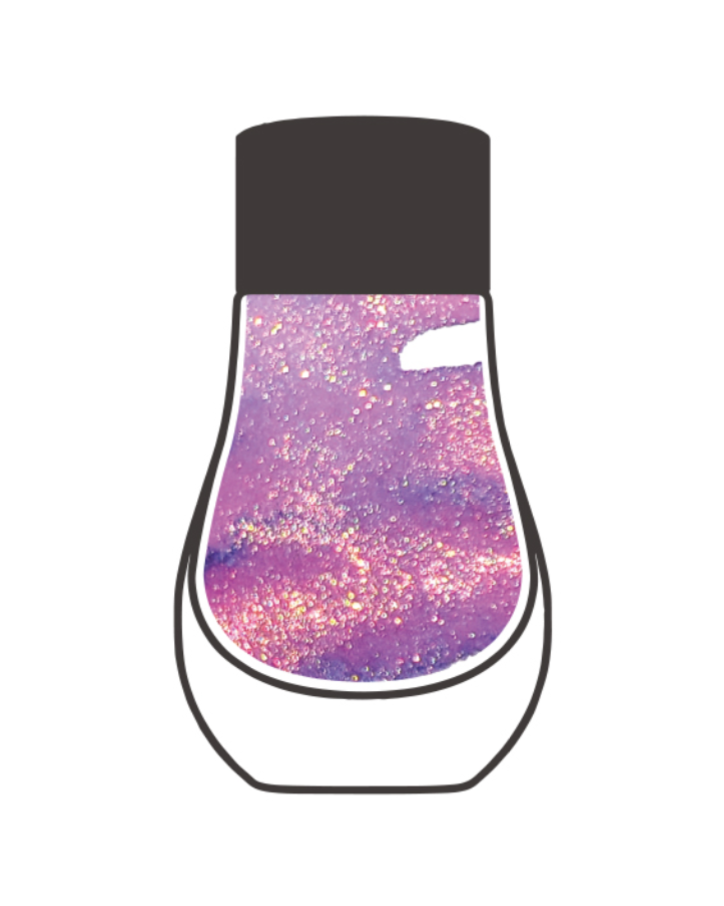 Dominant Industry Pearl 020 Sunset — Soft Lavender, Gold Shimmer & Blue Sheen Fountain Pen Ink (25ml)