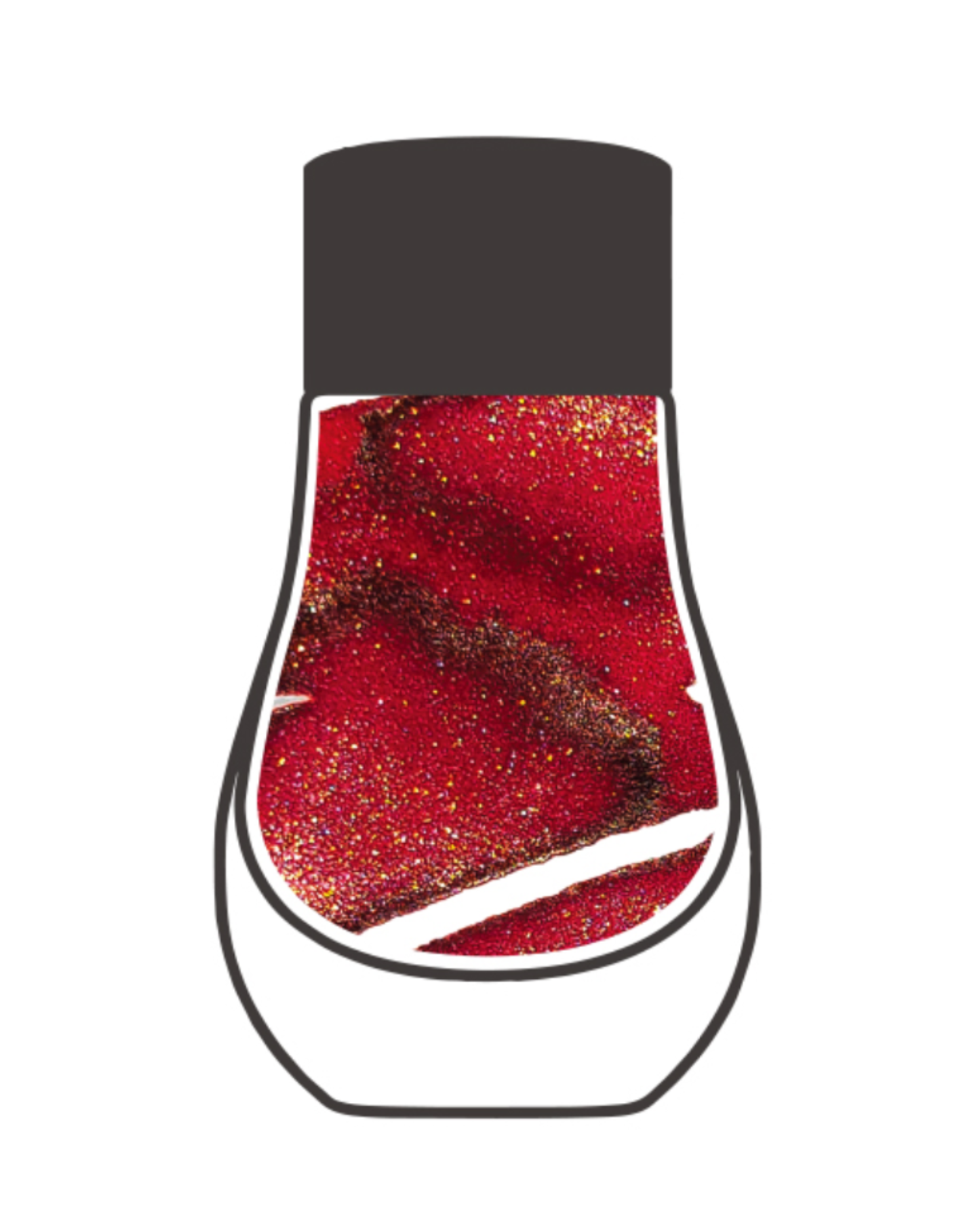 Dominant Industry Pearl 013 Christmas Red – 25ml Fountain Pen Ink (Gold Shimmer)