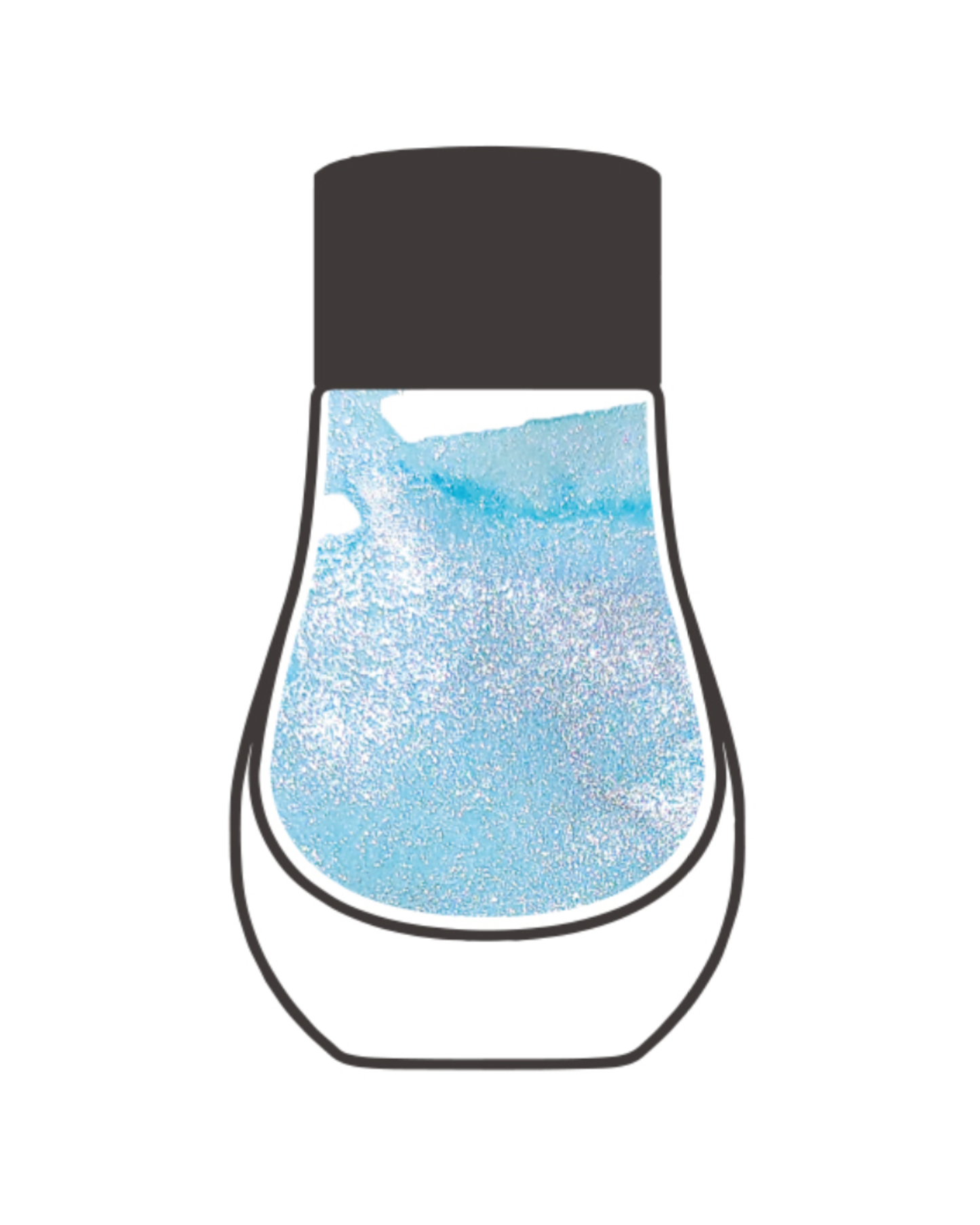 Dominant Industry Pearl 021 Snowfield — Pale Blue, Silver Shimmer Fountain Pen Ink (25ml)