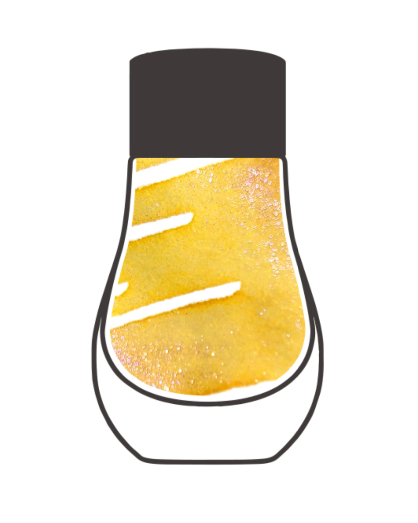 Dominant Industry Pearl 024 October Leaves — Warm Yellow-Orange, Gold Shimmer & Metallic Sheen Fountain Pen Ink (25ml)