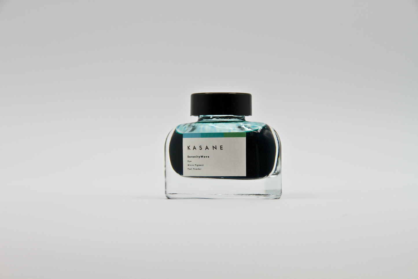 TAG Stationery Kasane Series Serenity Wave — Aqua-Seafoam Blue with Blue Shimmer and Expressive Shading Dip Pen & Brush Ink (25ml)