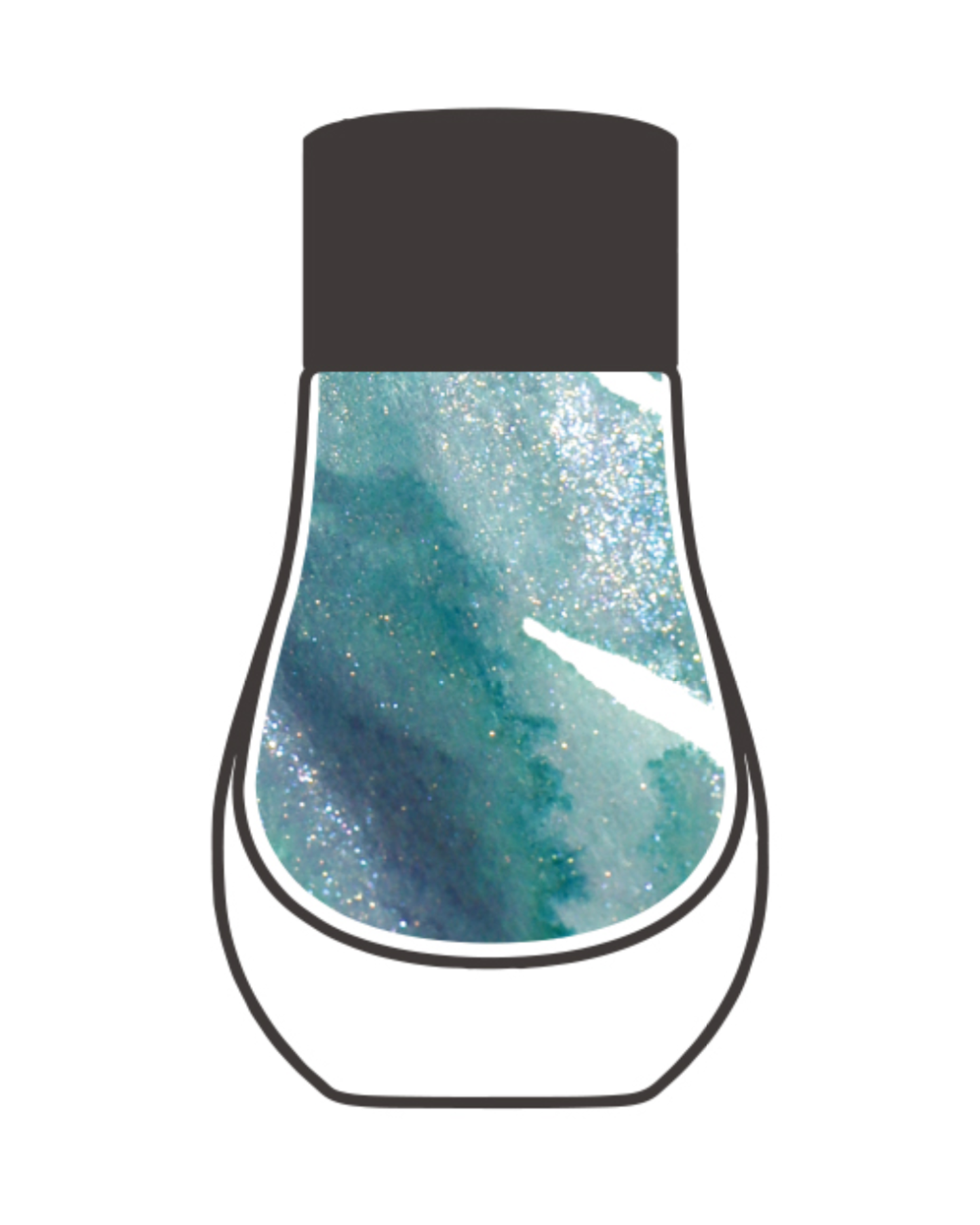 Dominant Industry Pearl 025 Goryeo Celadon — Pale Blue-Green, Silver Shimmer & Pearlescent Sheen Fountain Pen Ink (25ml)