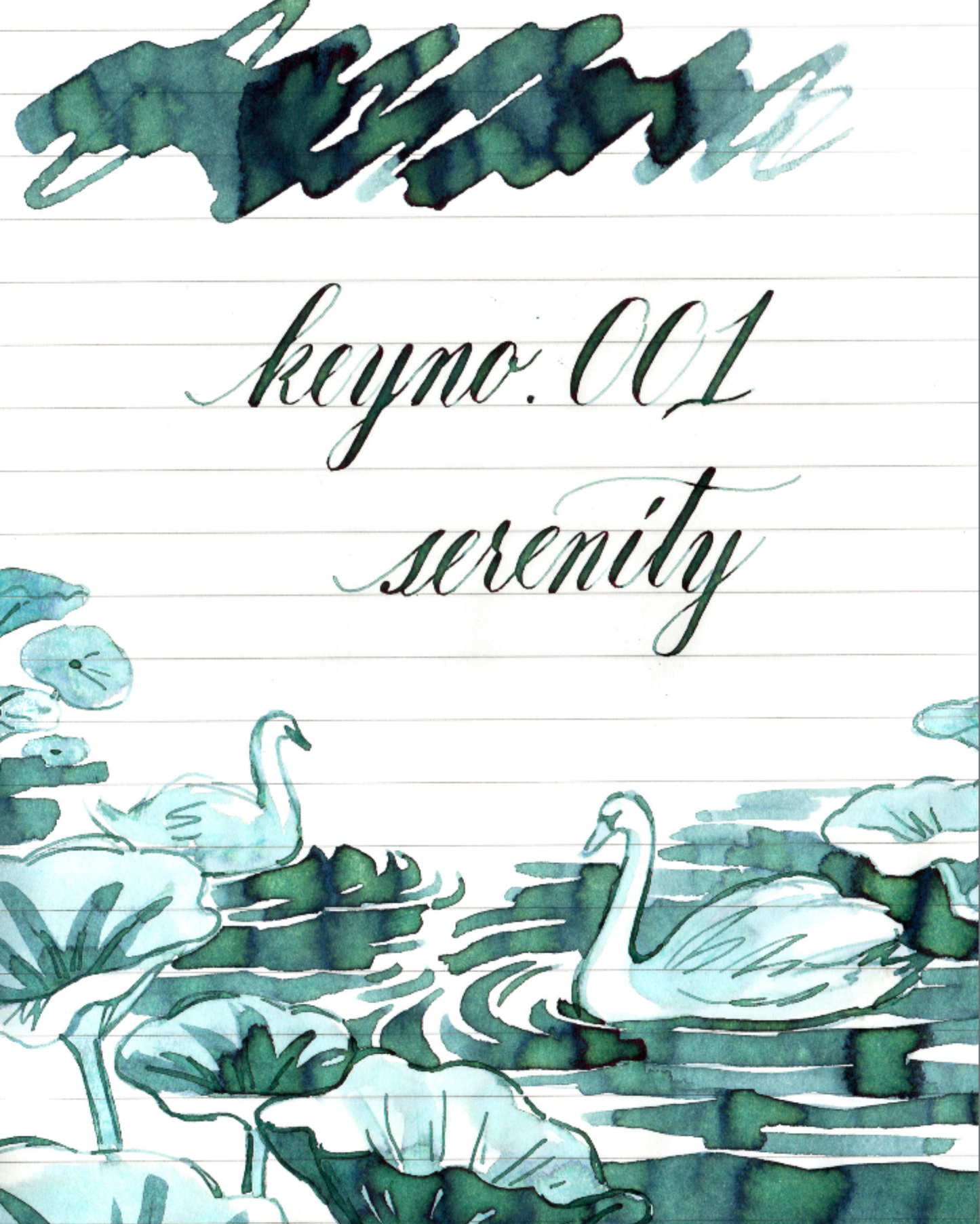 Dominant Industry Keyno Stay.tionery No. 001 Serenity – 25ml Fountain Pen Ink
