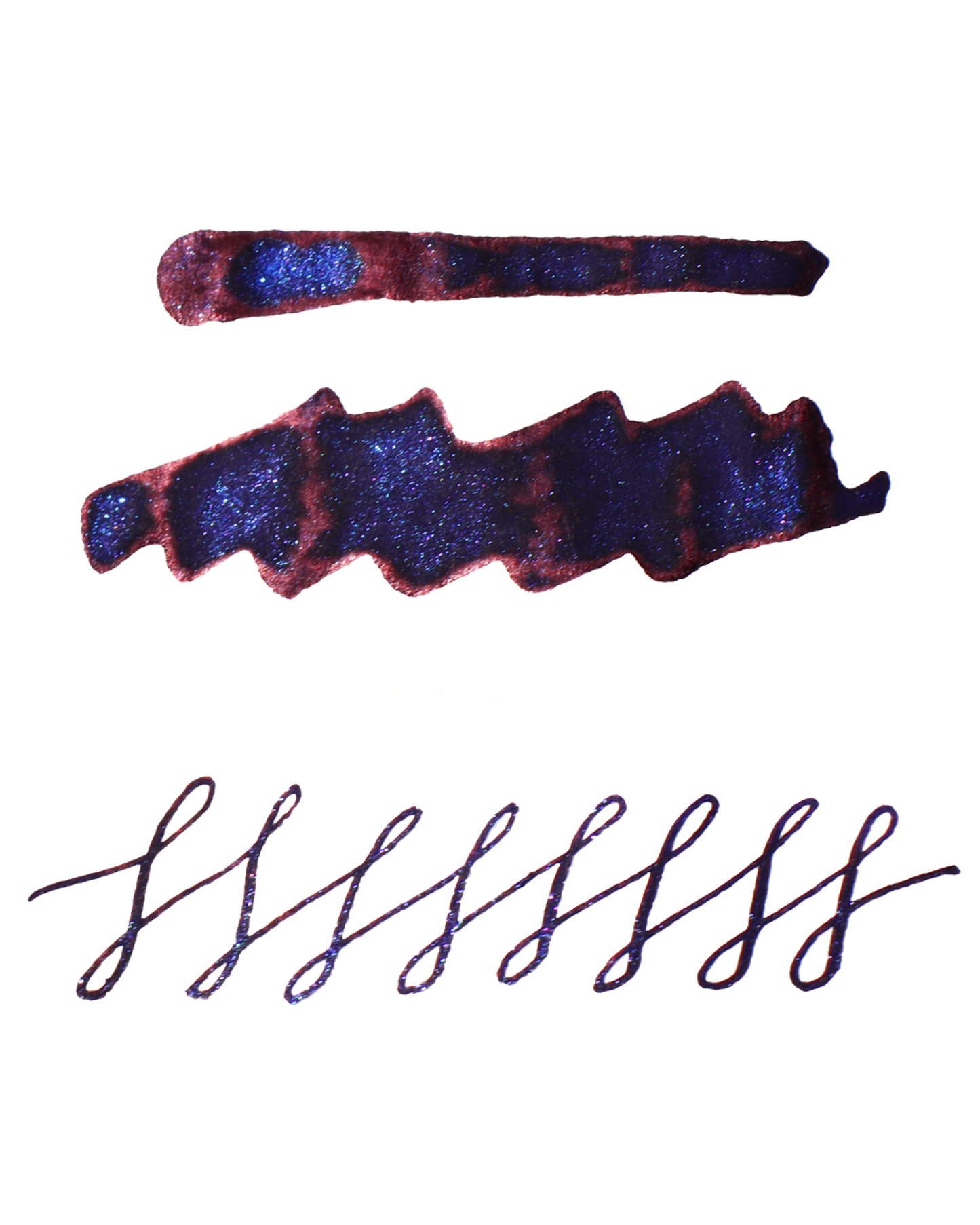 Dominant Industry Pearl 018 Tanzanite — Deep Purple, Blue Shimmer & Copper Sheen Fountain Pen Ink (25ml)