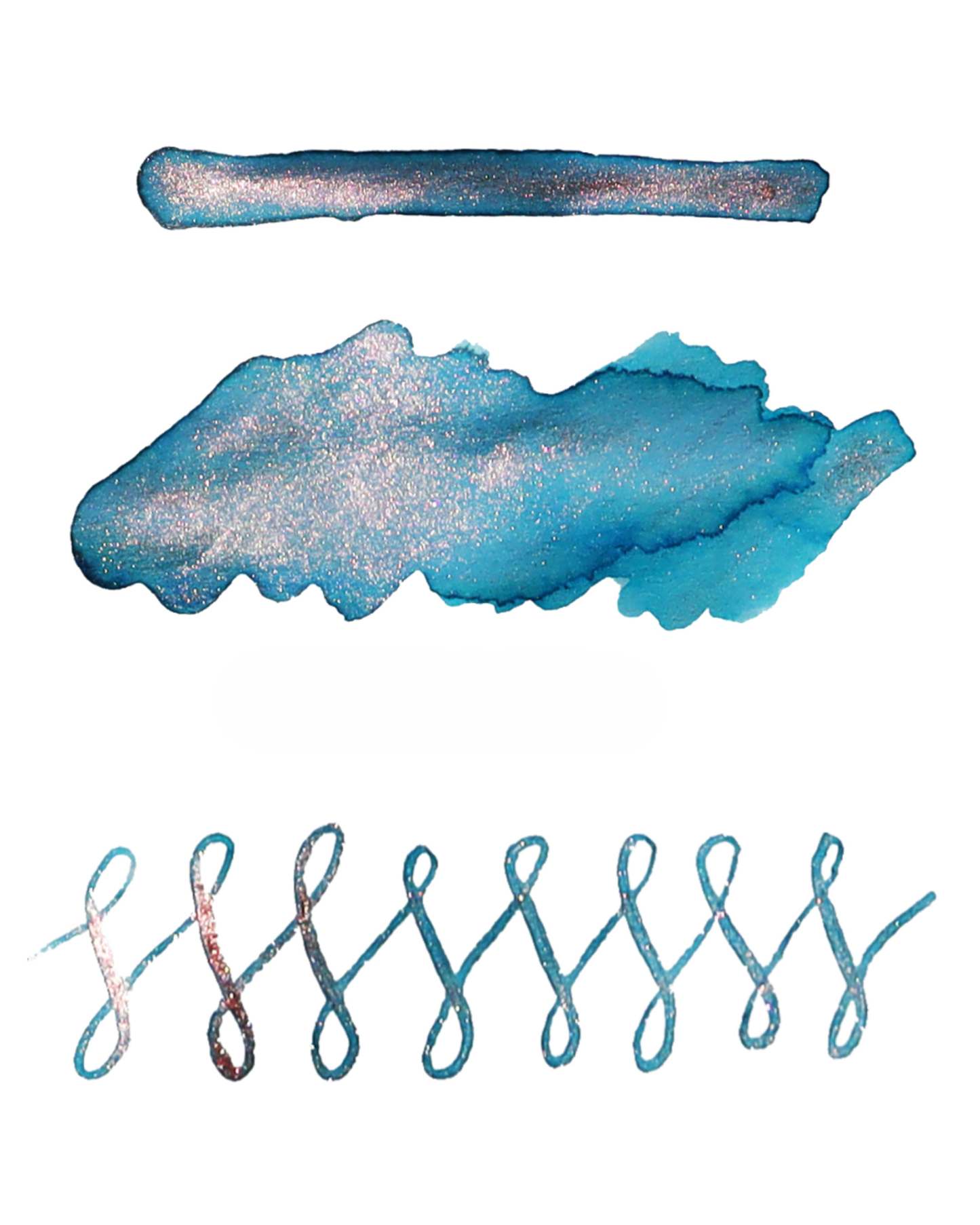 Dominant Industry Pearl 030 Bleuze Hadancourt — Pale Icy Blue, Silver Shimmer Fountain Pen Ink (25ml)