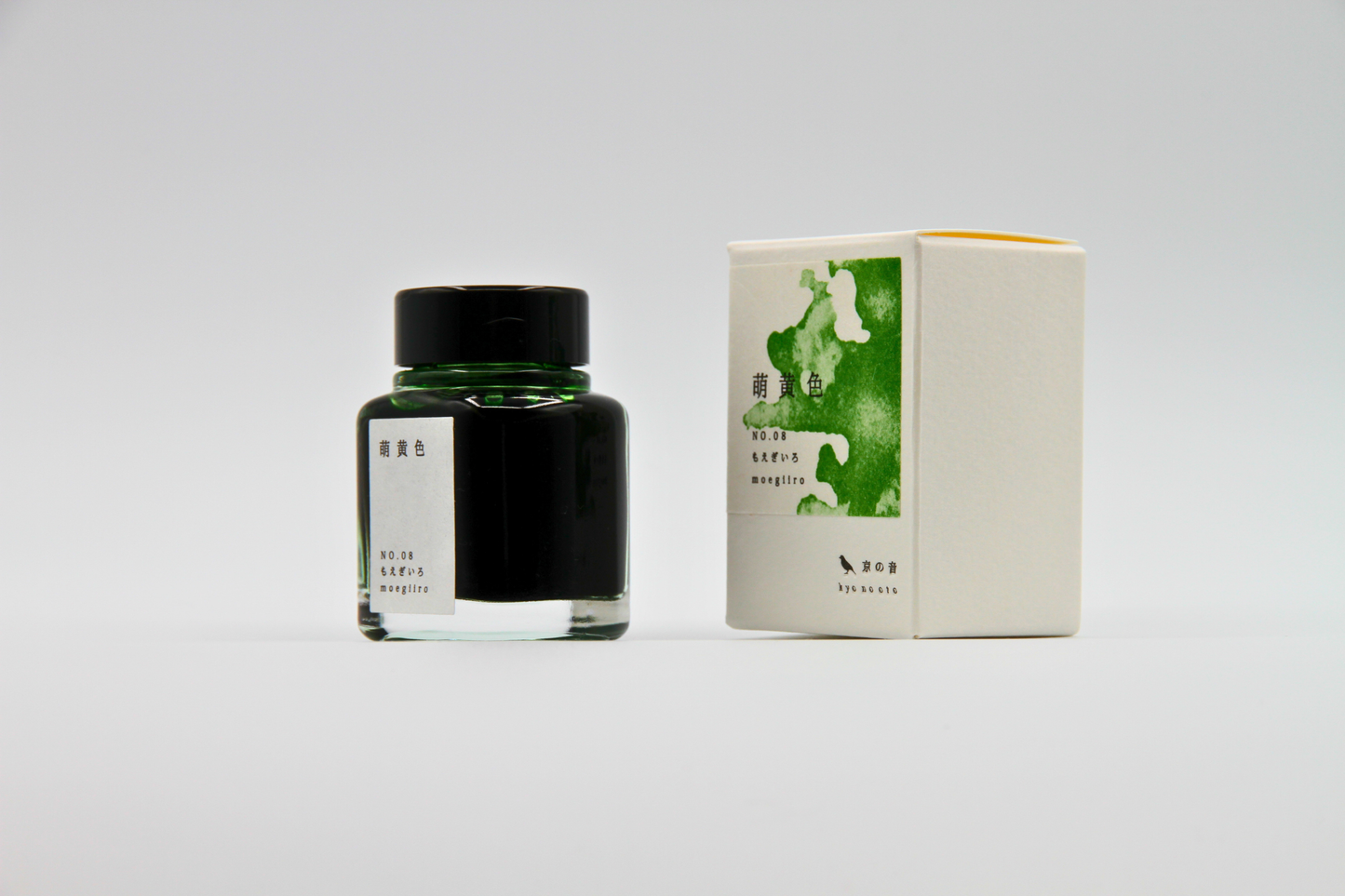 TAG Stationery Kyo No Oto Moegiiro (萌黄色) — Bright Spring Green with Elegant Shading Fountain Pen Ink (40ml)