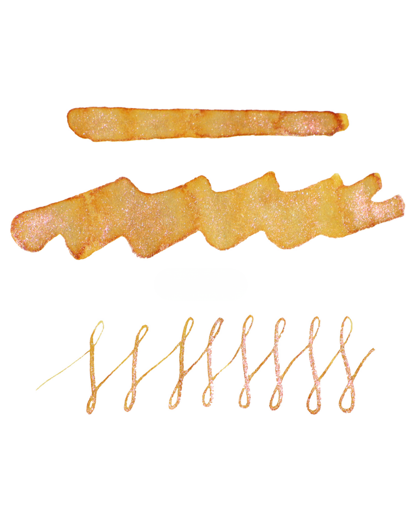Dominant Industry Pearl 024 October Leaves — Warm Yellow-Orange, Gold Shimmer & Metallic Sheen Fountain Pen Ink (25ml)