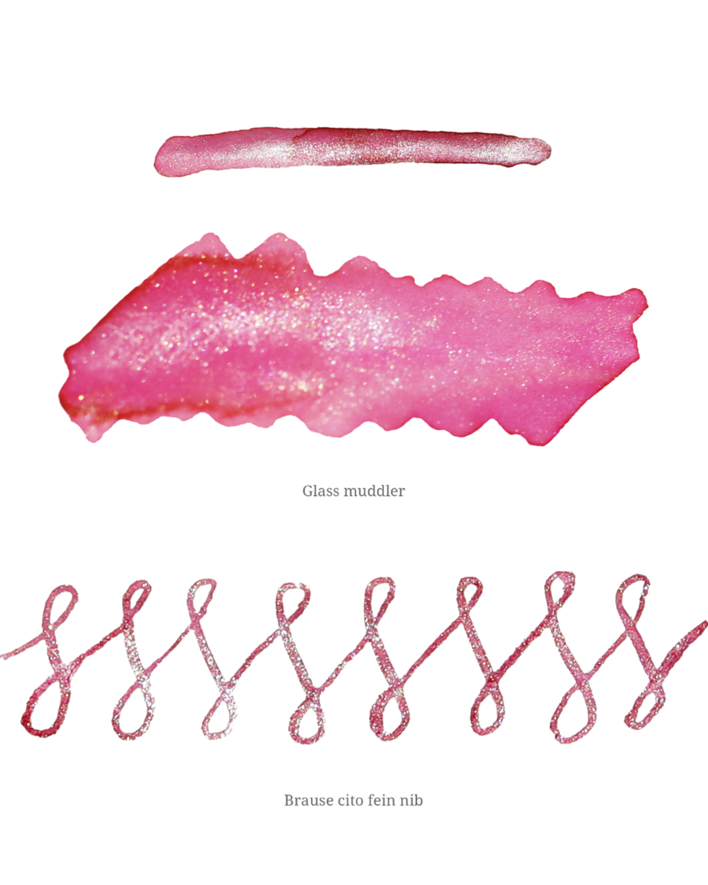 Dominant Industry Pearl 031 Daydream — Bubblegum Pink, Silver Shimmer Fountain Pen Ink (25ml)