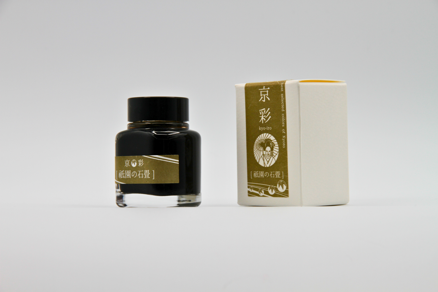 TAG Stationery Kyo Iro Stone Road of Gion (祇園の石畳) — Cool Grey-Brown with Expressive Shading Fountain Pen Ink (40ml)