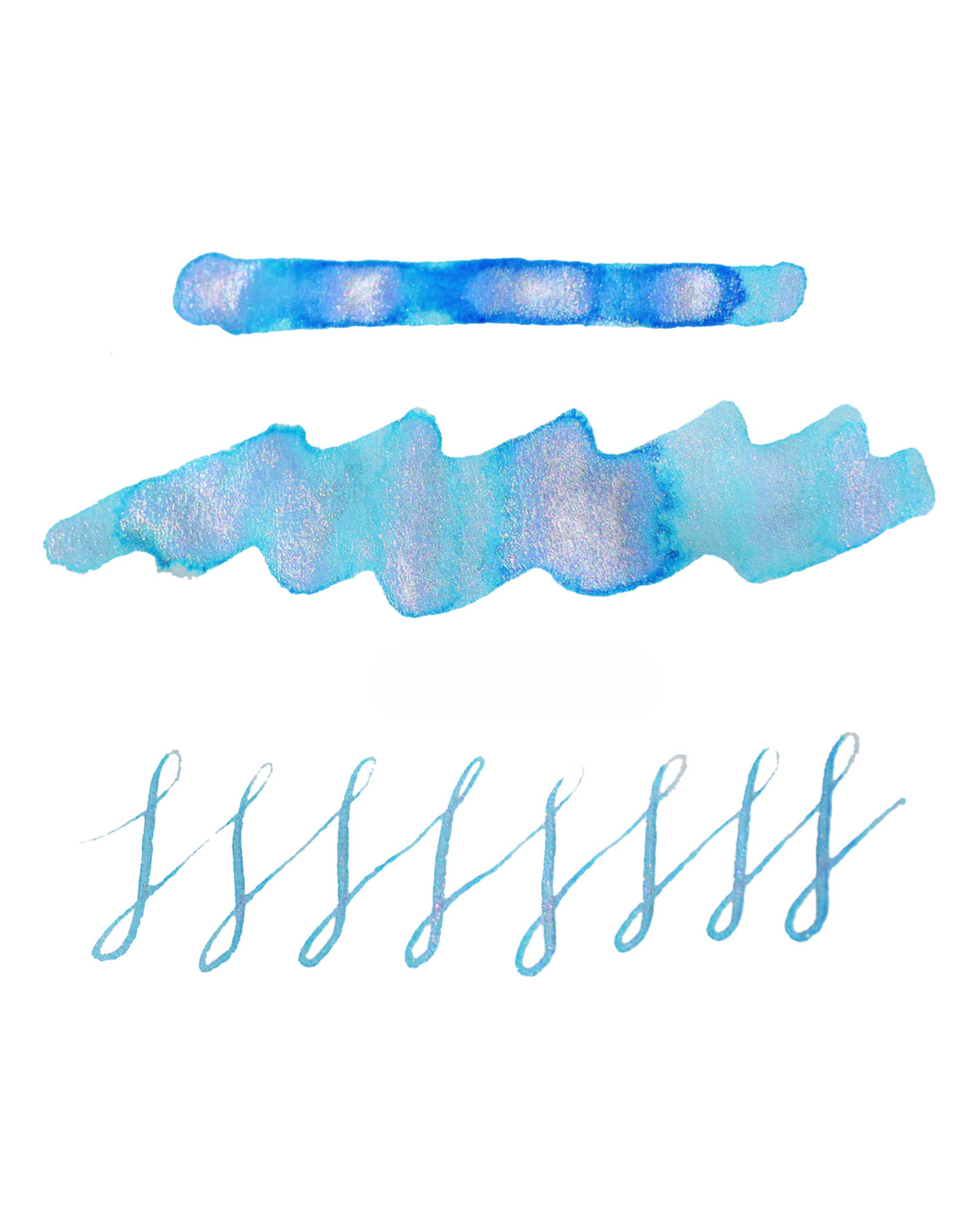Dominant Industry Pearl 021 Snowfield — Pale Blue, Silver Shimmer Fountain Pen Ink (25ml)