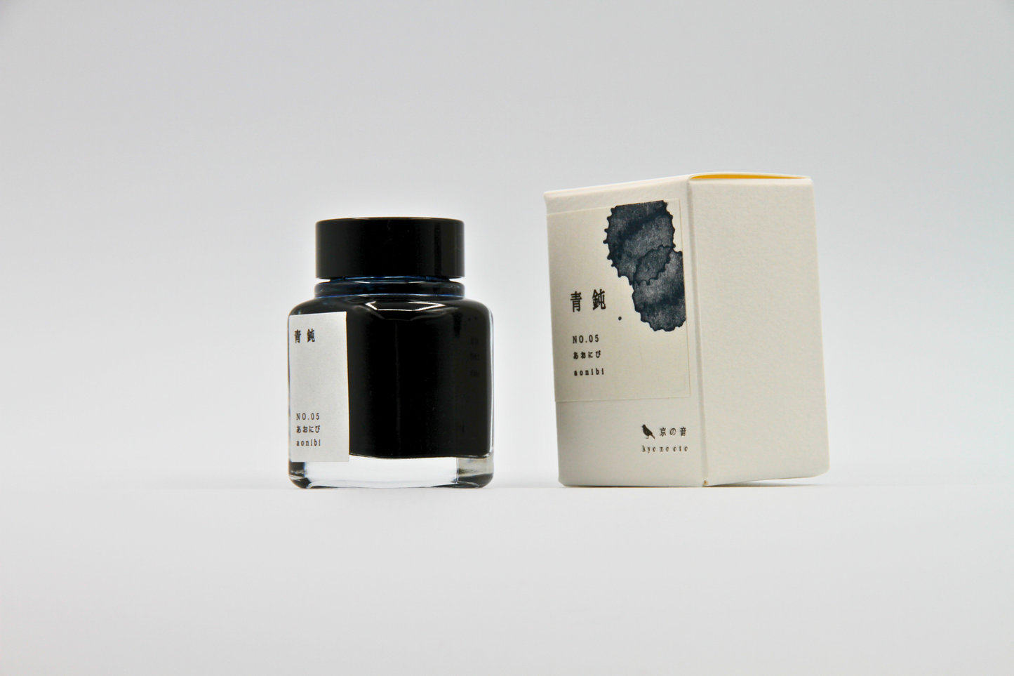 TAG Stationery Kyo No Oto Aonibi (あをにび) — Muted Grey-Blue with Elegant Shading Fountain Pen Ink (40ml)
