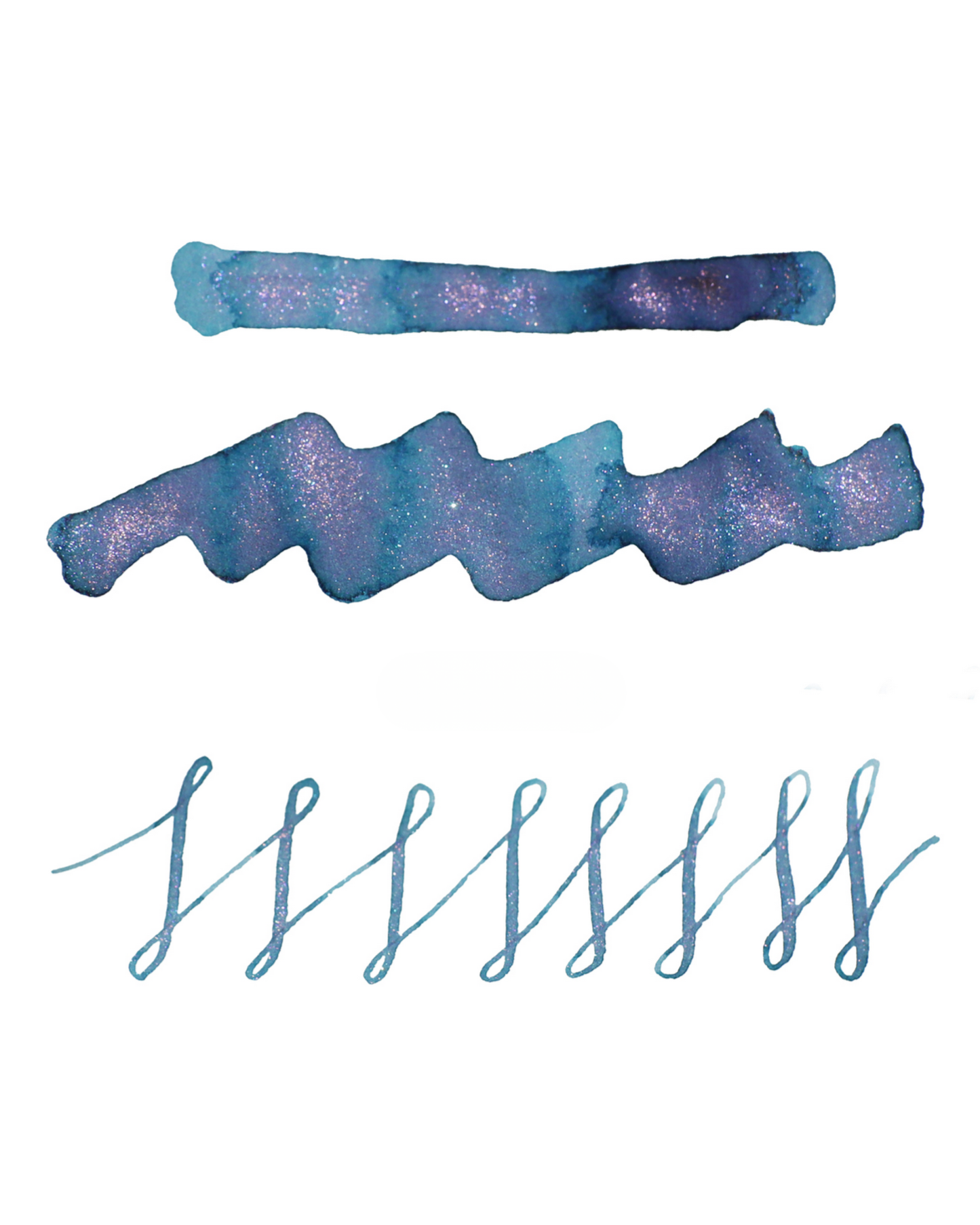 Dominant Industry Pearl 027 Les Nymphéas : les Nuages — Pale Blue, Pink Shimmer & Glossy Sheen Fountain Pen Ink (25ml)
