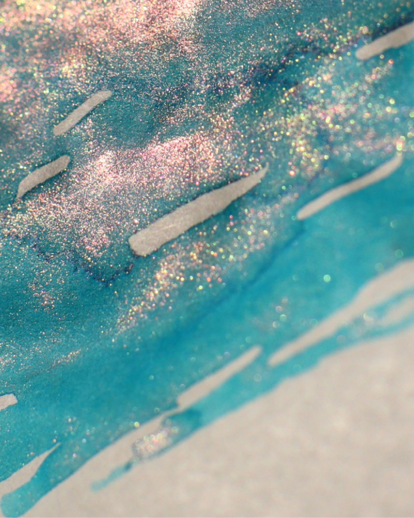 Dominant Industry Pearl 030 Bleuze Hadancourt — Pale Icy Blue, Silver Shimmer Fountain Pen Ink (25ml)