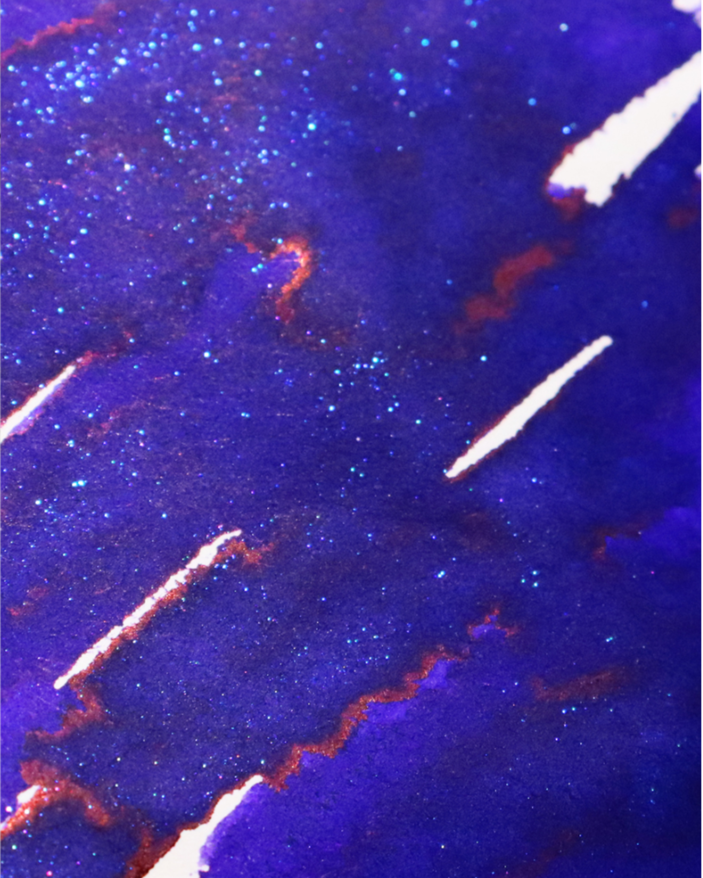 Dominant Industry Pearl 018 Tanzanite — Deep Purple, Blue Shimmer & Copper Sheen Fountain Pen Ink (25ml)