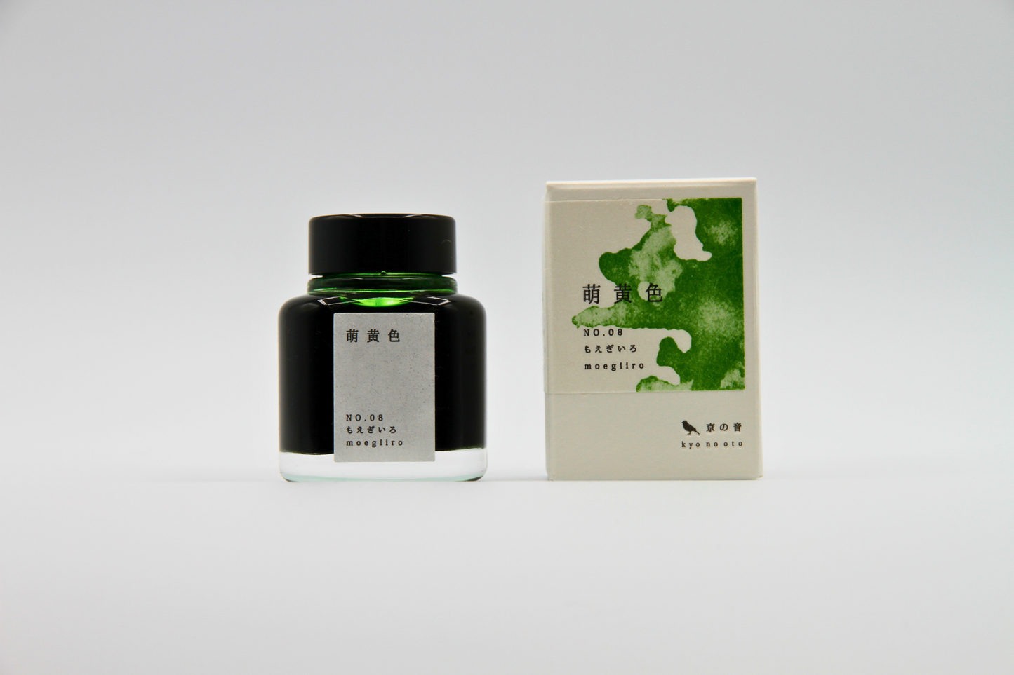 TAG Stationery Kyo No Oto Moegiiro (萌黄色) — Bright Spring Green with Elegant Shading Fountain Pen Ink (40ml)
