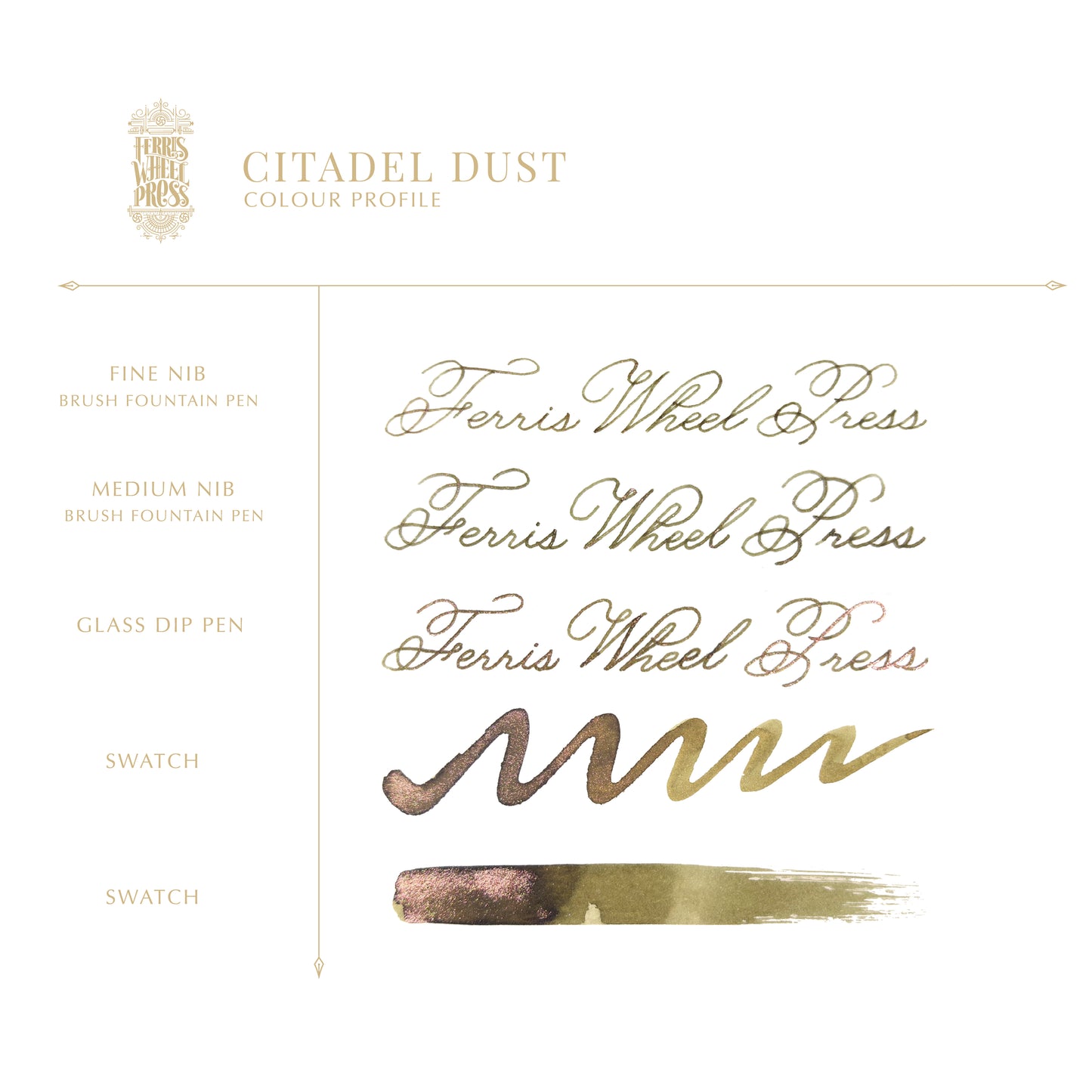 Ferris Wheel Press FerriTales | The Book of Knights Series | Citadel Dust Fountain Pen Ink