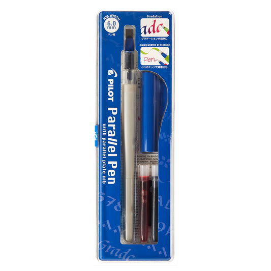 Pilot Parallel Pen with Parallel Plate Nib – Calligraphy Fountain Pen (3.8mm / 6.0mm)