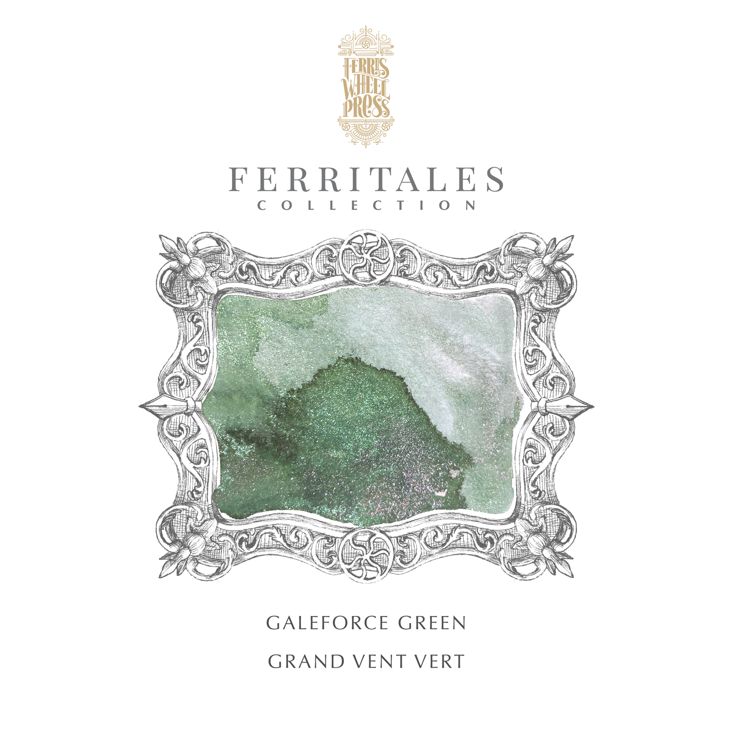Ferris Wheel Press FerriTales | The Three Little Pigs Series | Galeforce Green — Encre pour stylo plume