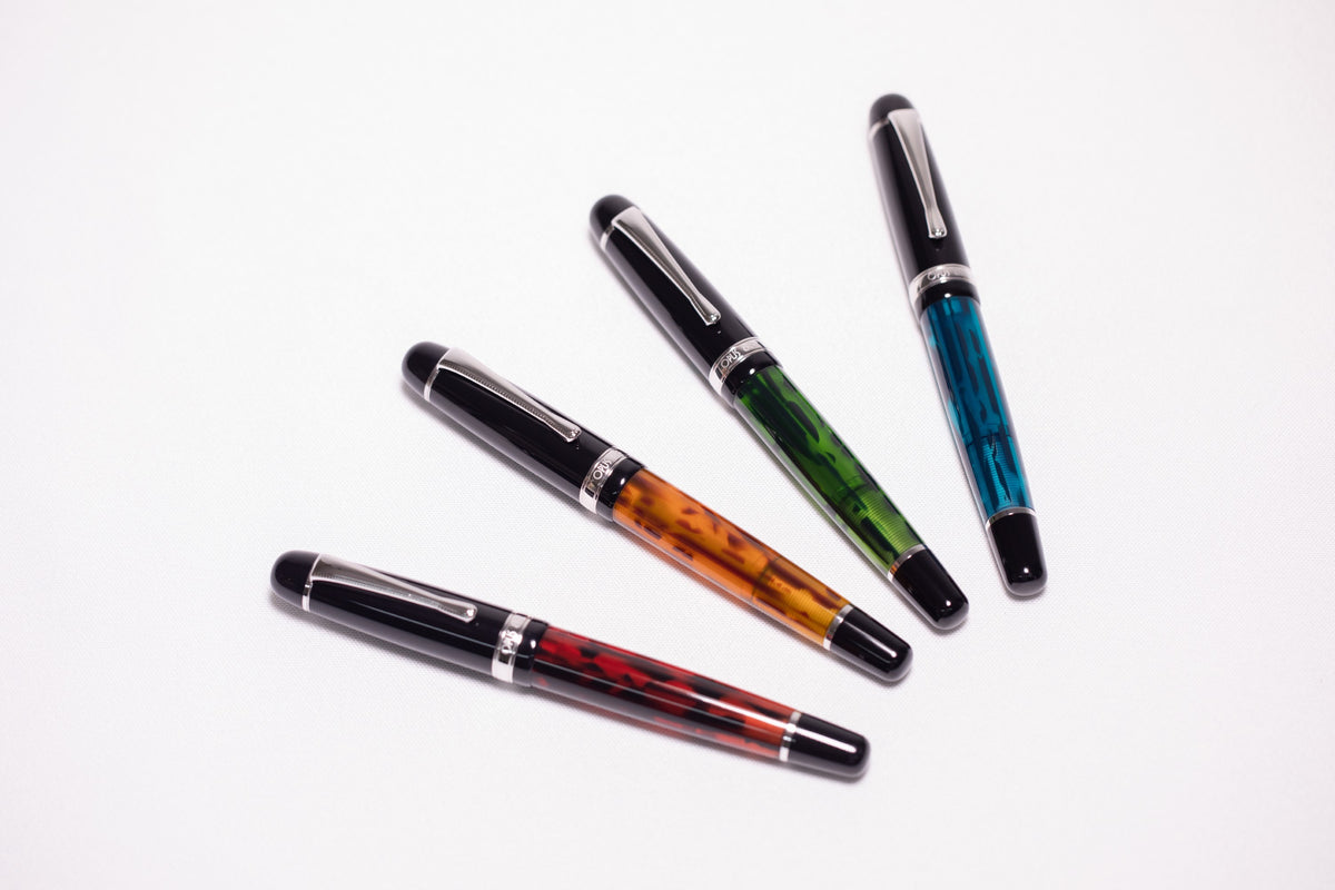 Opus 88 Classic Jazz Fountain Pen — Blue, Green, Amber, Red
