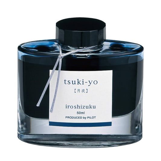 Pilot Iroshizuku Tsuki-yo (月夜) — Deep Blue-Black, Red Sheen Fountain Pen Ink (50ml)