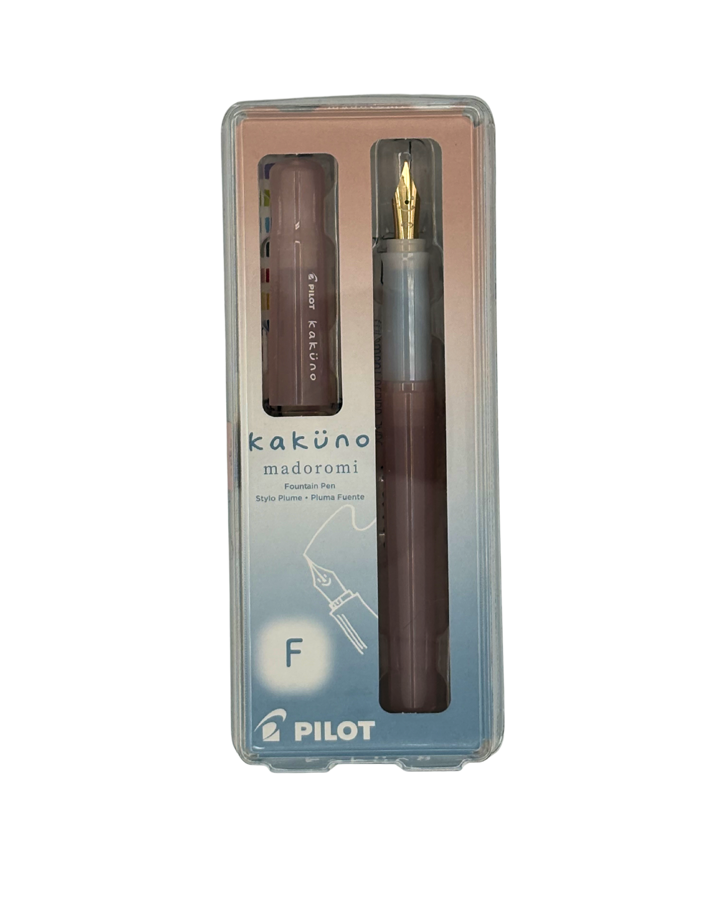 Pilot Kakuno Madoromi — Soft Colour Fountain Pen with Gold-Plated Nib (F / M)