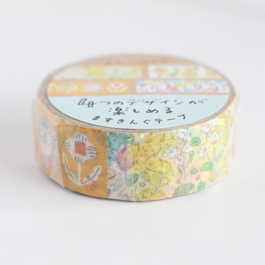 Furukawa Shiko Washi Tape - Floral Yellow (QMT56-320)